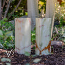 Bamboo Onyx table lamp Light Edition #1 glowing warmly in nature