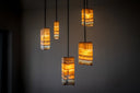 Aqua Onyx Chandelier. Stone Pendants. serpentine onyx