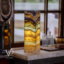 Aqua Onyx Square Table Lamp - 20" Tall, x 6"x 6" (Medium #66)
