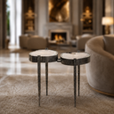 Forged Metal Agate Table (2 Tiers) - #1
