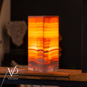Miami Sunset Onyx Table Lamp Large Square Number 1 shown turned off