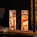 pink white onyx table lamps