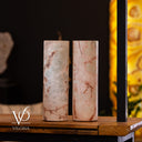 Hand-carved natural onyx table lamp pair by Vilona family artisans