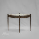 Forged Metal Agate Table (Ripple Inset) – #1