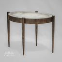 Forged Metal Agate Table (Ripple Inset) – #1