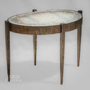 Forged Metal Agate Table (Ripple Inset) – #1