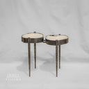 Forged Metal Agate Table (2 Tiers) - #1