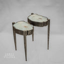 Forged Metal Agate Table (2 Tiers) - #2