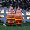 Sahara Onyx Bi-Pyramid Sculptural Lamp Pair – Natural Stone Lighting