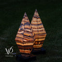 Sahara Onyx Bi-Pyramid Sculptural Lamp Pair – Natural Stone Lighting