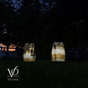 White Ice Onyx Crown Lamps - Sculptural Natural Stone Pair