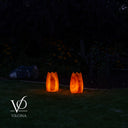 Miami Sunset Onyx Crown Lamps - Sculptural Natural Stone Pair