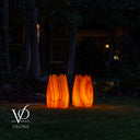 Miami Sunset Onyx Crown Lamps - Sculptural Natural Stone Pair