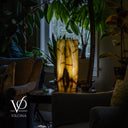 Bamboo Onyx Table Lamp – Dark Edition #1 – 19.75" Tall × 6" Wide