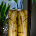 Bamboo Onyx Table Lamp – Dark Edition #1 – 19.75" Tall × 6" Wide
