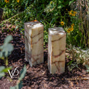 Bamboo Onyx Table Lamp Pair – Light Edition #2 – 19.75" Tall × 6" Wide Each