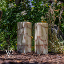 Bamboo Onyx Table Lamp Pair – Light Edition #2 – 19.75" Tall × 6" Wide Each
