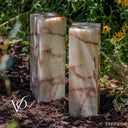 Bamboo Onyx Table Lamp Pair – Light Edition #2 – 19.75" Tall × 6" Wide Each