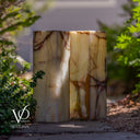 Bamboo Onyx Table Lamp Pair – Light Edition #3 – 19.75" Tall × 6" Wide Each