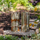 Bamboo Onyx Table Lamp Pair – Dark Edition #3 – 19.75" Tall × 6" Wide Each