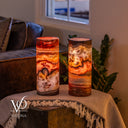 Rosa Onyx - 12" Tall, x 4.5" Diameter (Small Table Lamp Pair #1)