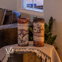 Rosa Onyx - 12" Tall, x 4.5" Diameter (Small Table Lamp Pair #1)