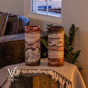 Rosa Onyx - 12" Tall, x 4.5" Diameter (Small Table Lamp Pair #1)