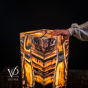 Aqua Onyx Floor Lamp - Medium - 49.5"H x 12"W - Square - #13