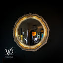 Aqua Onyx Crystal Mirror #2 (Circle)