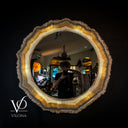Aqua Onyx Crystal Mirror #2 (Circle)
