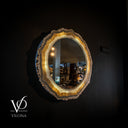 Aqua Onyx Crystal Mirror #2 (Circle)