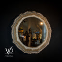 Aqua Onyx Crystal Mirror #2 (Circle)