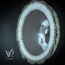 White Ice Onyx Mirror #1 (Circle)