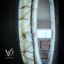 White Ice Onyx Mirror #1 (Circle)