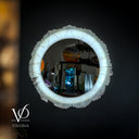 White Ice Onyx Mirror #1 (Circle)