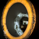 White Ice Onyx Mirror #1 (Circle)