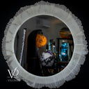 White Ice Onyx Mirror #1 (Circle)