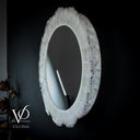 White Ice Onyx Mirror #1 (Circle)