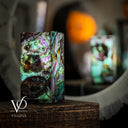 Fluorite Table Lamp - 12" Tall, 5.75"x5.75" Live Edge Square - (Small #16)