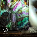 Fluorite Table Lamp - 12" Tall, 5.75"x5.75" Live Edge Square - (Small #16)