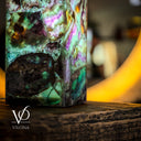 Fluorite Table Lamp - 12" Tall, 5.75"x5.75" Live Edge Square - (Small #16)