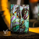 Fluorite Table Lamp - 12" Tall, 5.75"x5.75" Live Edge Square - (Small #16)