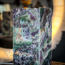 Fluorite Table Lamp - 12" Tall, 5.75"x5.75" Live Edge Square - (Small #16)