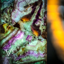 Fluorite Table Lamp - 12" Tall, 5.75"x5.75" Live Edge Square - (Small #16)