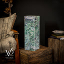 Fluorite Crystal Table Lamp - 24" Tall, 8x8" - Square Closed Top (Medium #6)