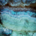 Fluorite Crystal Table Lamp - 24" Tall, 8x8" - Square Closed Top (Medium #6)