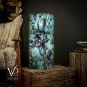 Fluorite Crystal Table Lamp - 24" Tall, 8x8" - Square Closed Top (Medium #7)