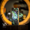 Fluorite Table Lamp - 16" Tall, 5.75"x5.75" Live Edge Square - (Small #17)