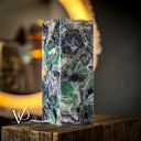 Fluorite Table Lamp - 16" Tall, 5.75"x5.75" Live Edge Square - (Small #17)