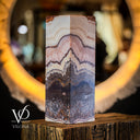 Rosa Onyx Table Lamp - 18"H x 6"W - Square Closed Top - (Small #9)